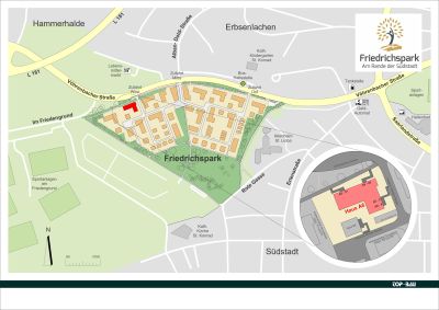 Lageplan Villingen, Friedrichspark | Mehrfamilienhaus A6
